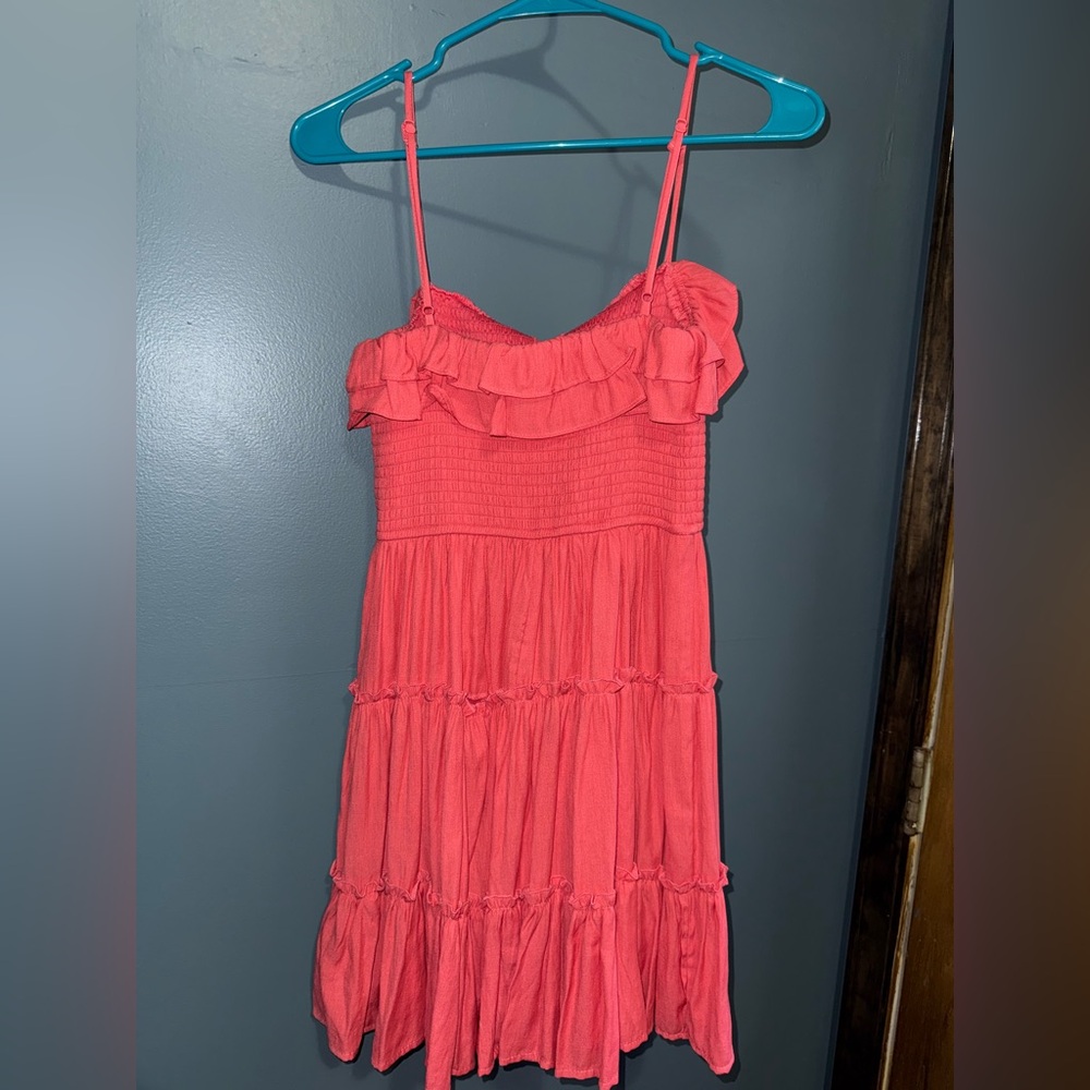 Francesca's Collections Pink Ruffle Mini Dress - Picture 4 of 4